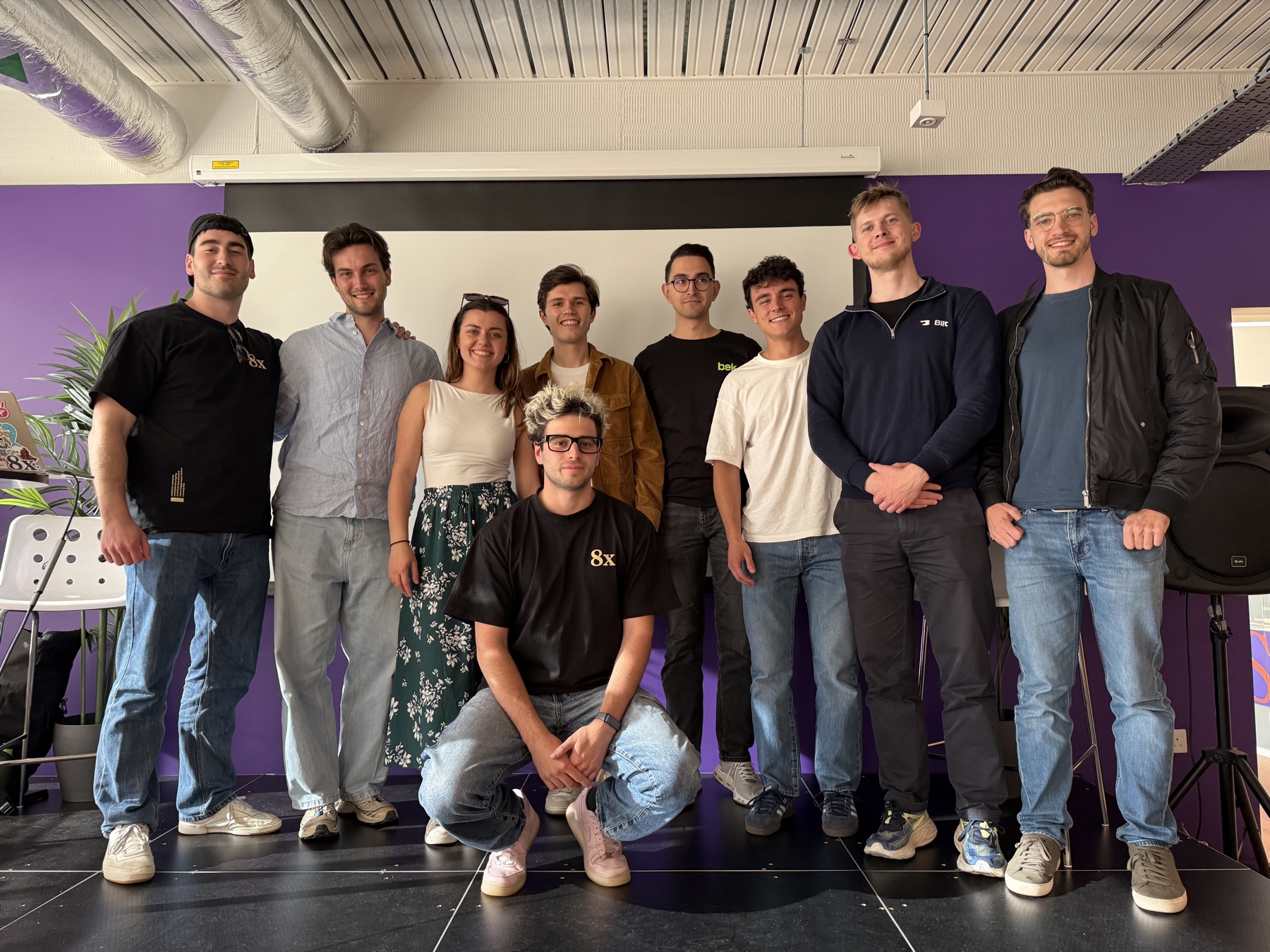 8x Mobile Hackathon winners and organizers in London